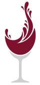 Wine glass and splashing symbol design. Vector illustration on white background.