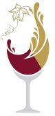 Wine glass and splashing symbol design. Vector illustration on white background.